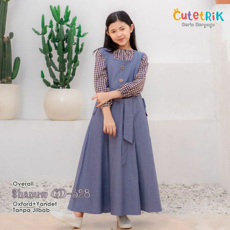 9. TERBARU SET SETELAN BAJU GAMIS OVERALL ROK CANTIK CUTETRIK MURAH MODERN MUSLIM PESTA SHANUM ROK D