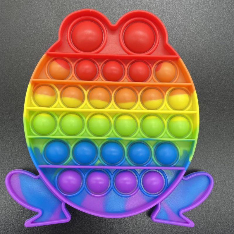 (FREE KELERENG) POP IT RAINBOW JUMBO POP IT MURAH-katak