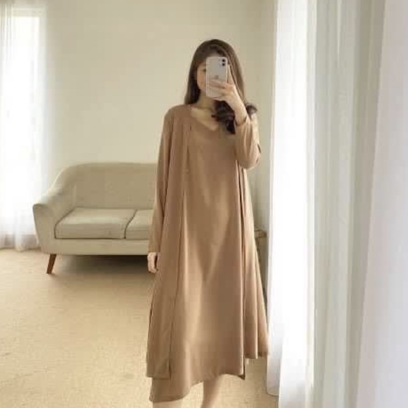 clarynthelabel claryn valencia set - inner and outer included milo brown nude