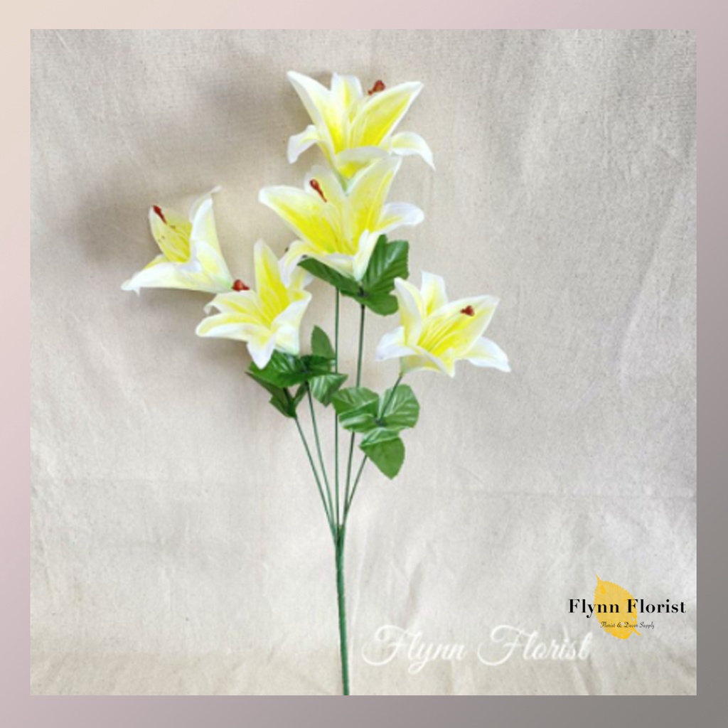 Bunga Tiger Lily X5 (satuan) Bunga Artificial / Bunga Plastik / Bunga Dekorasi / Pernikahan-3