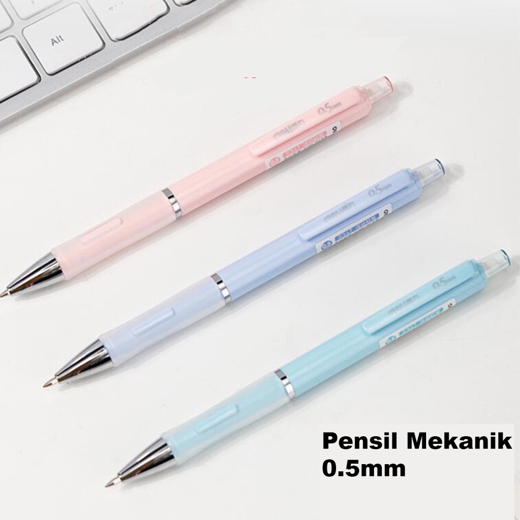 MurmerOfficial Propelling Pencil Pensil Mekanik Cetek Tip 0.5 mm Dilengkapi Klip S011