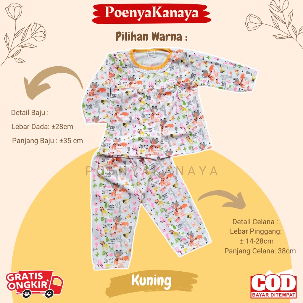 Setelan Baju Bayi Piyama Bayi Panjang Perempuan STORY Syifana 6-18 bln SPY177