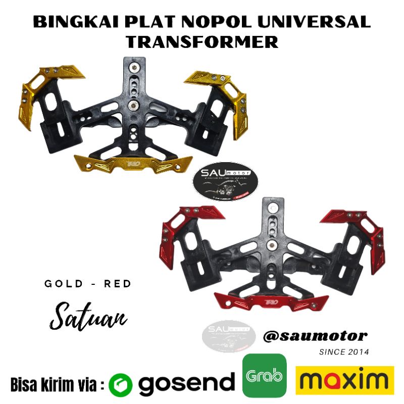 Saumotor Bingkai Plat Nopol Transformer Cnc Variasi Plat Nomor Motor