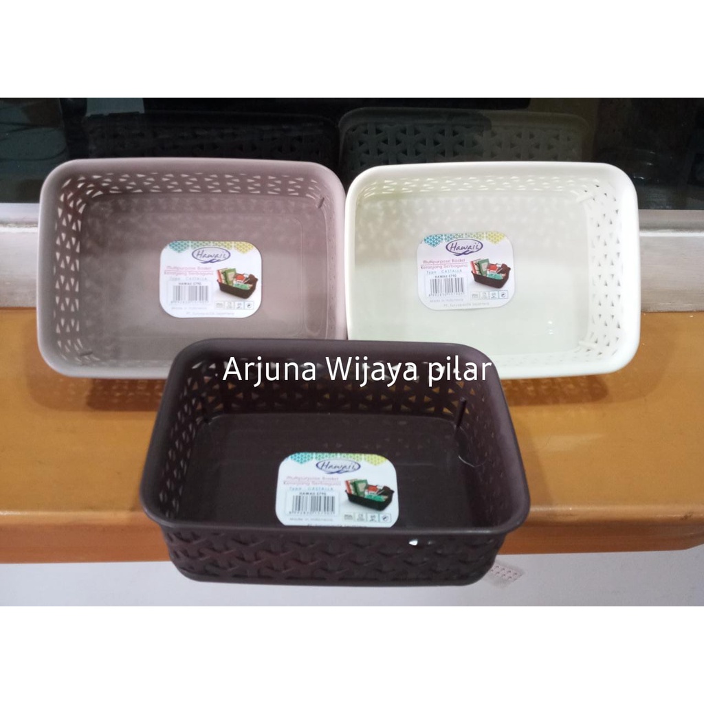 Keranjang Plastik Castalla Keranjang Serbaguna Ukuran S 5790 dan M 5791 Hawaii +Bubblewrap