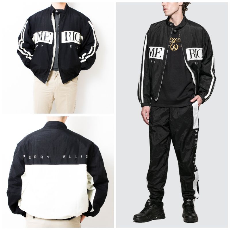 Jaket Perry Ellis Nylon America Bomber Jacket Original