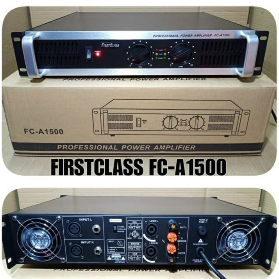 Power Audio System Firstclass FC A1500 PRO Powered Amplifier