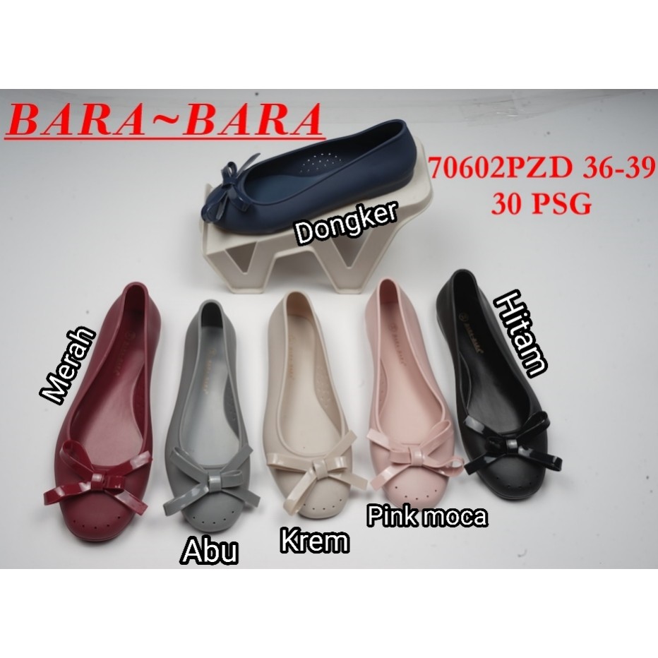 Jelly shoes sepatu wanita barabara jelly flatshoes bara bara 70602pzd