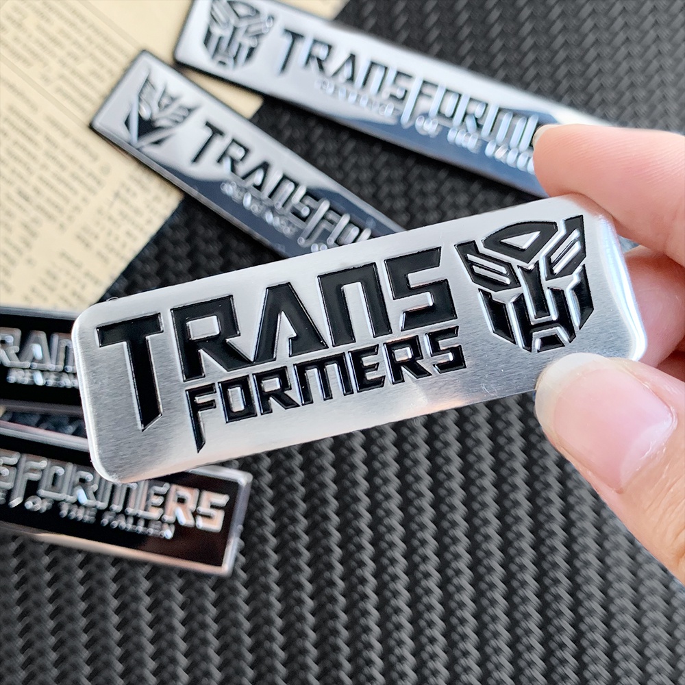 Transformers Sticker Emblem Dekorasi Mobil Motif Transformers 3D Bahan Aluminum Alloy