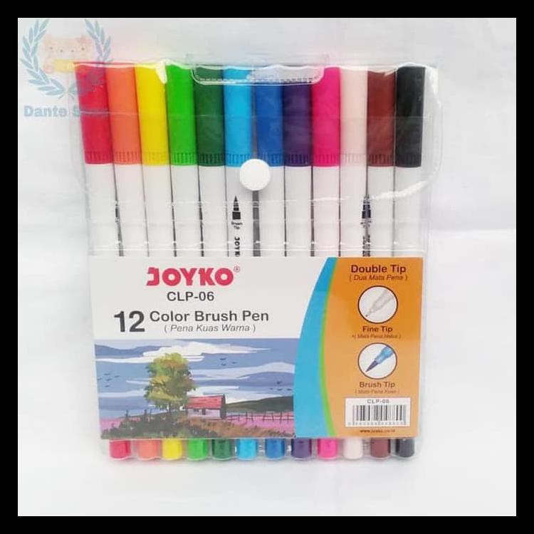 

Terlaris Brush Pen Joyko 12 Warna Clp-06 ( Dua Mata Pena ) Promo