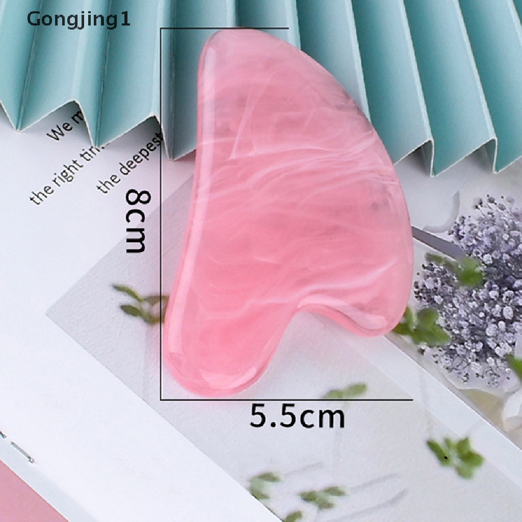 Gongjing1 Alat Pijat Gua Sha Bahan Resin Alami Untuk Wajah