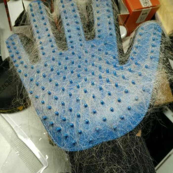 Sarung Tangan Sisir Bulu Pijat Grooming Anjing Kucing Sapi Pet Glove