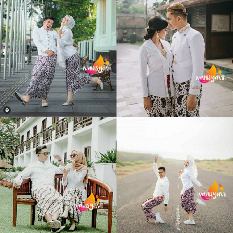 Set Prewed / Nuansa Putih - Motif Jarik LENGKAP