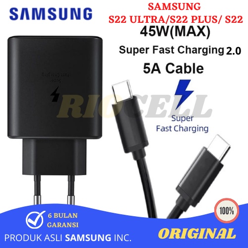 Charger Samsung Galaxy S22 Ultra / S22+/S22 Super Fast 45W Original 100% NEW