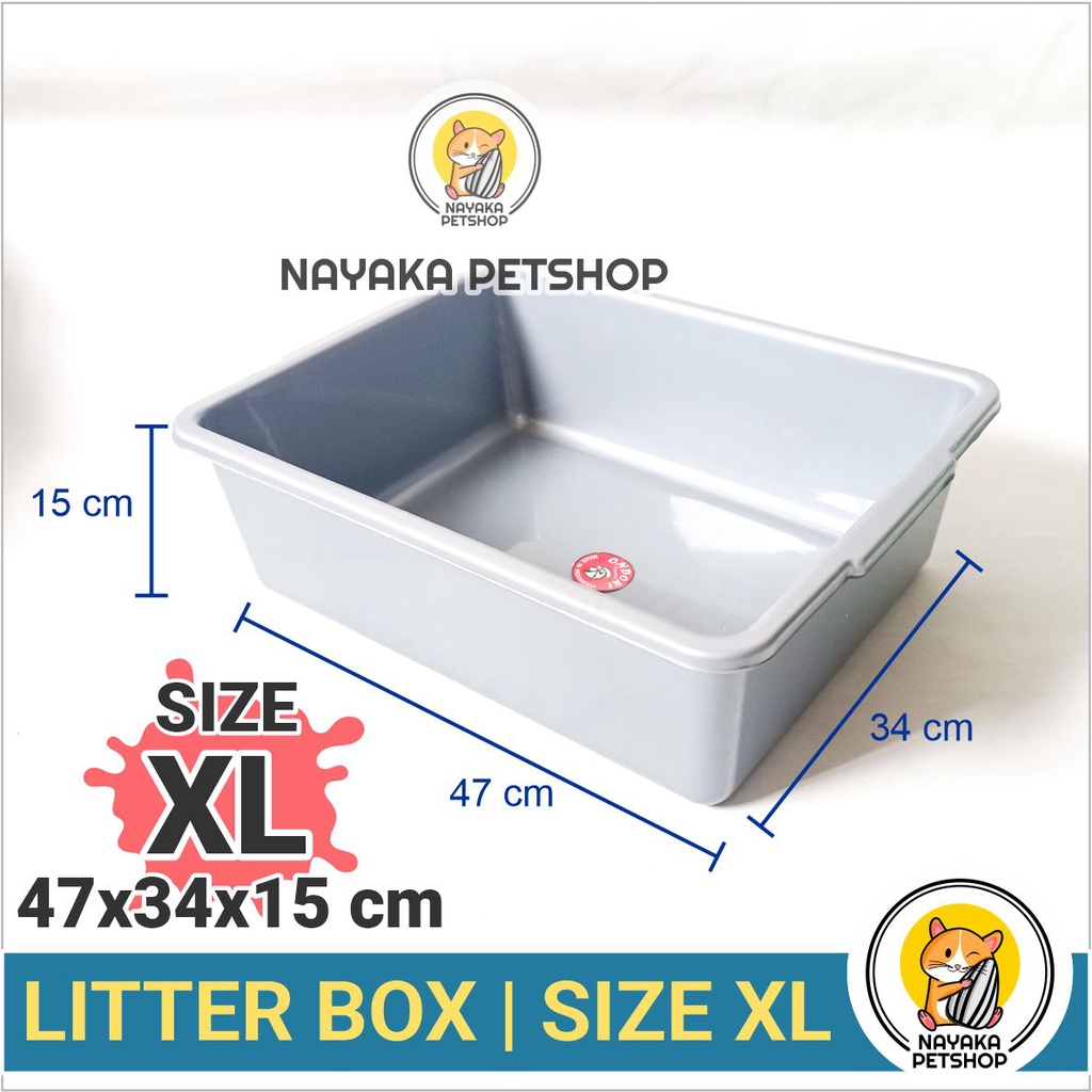 Size XL Litter Box Kucing Baki Zeolit Gumpal Wangi Wood Pellet Bak Pasir Cat Toilet Kotak Kotoran Hewan