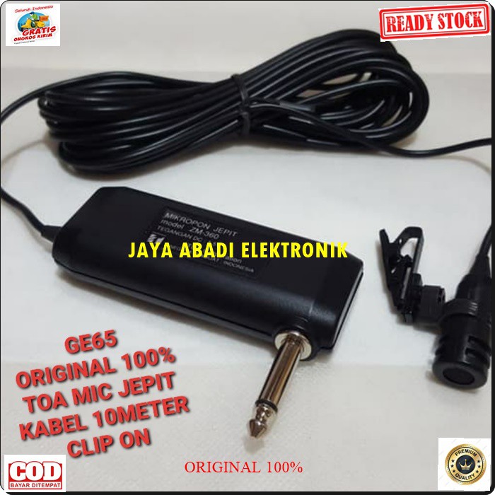 G65 ORIGINAL MIC TOA JEPIT KABEL 8 METER KANCING KERAH BAJU MIKROPHONE CLIP ON KLIP TIE CONDENSOR SENSITIF AUX MIKROPHONE MIK KARAOKE SOUND AUDIO KLIP CABLE PROFESIONAL PRO VOCAL KARAOKE MIKROPHONE AUDIO SYSTEM PANGGUNG DJ STUDIO SENSITIF