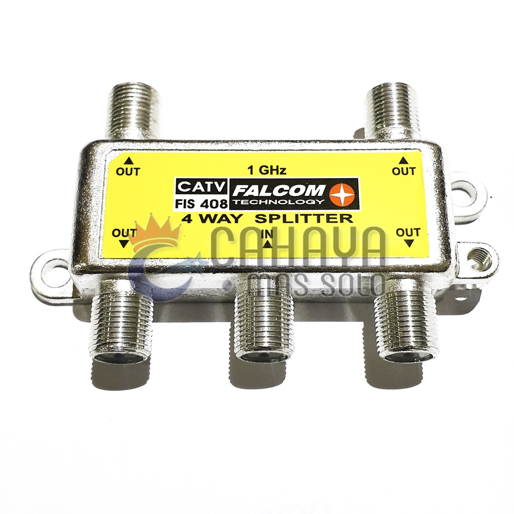 Splitter Falcom 4 Way Antena Kabel TV Cabang Spliter