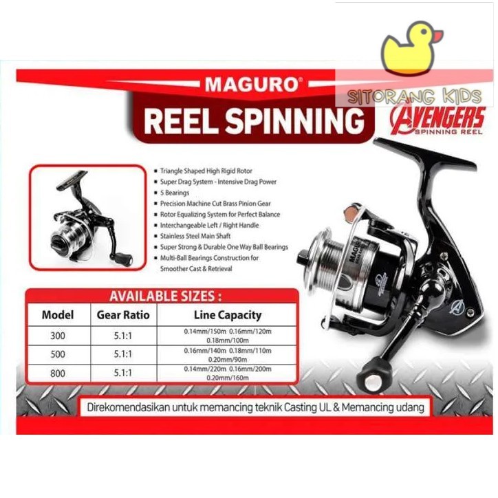 [Promo] Reel Spinning Ultralight Maguro Avengers 300 500 800