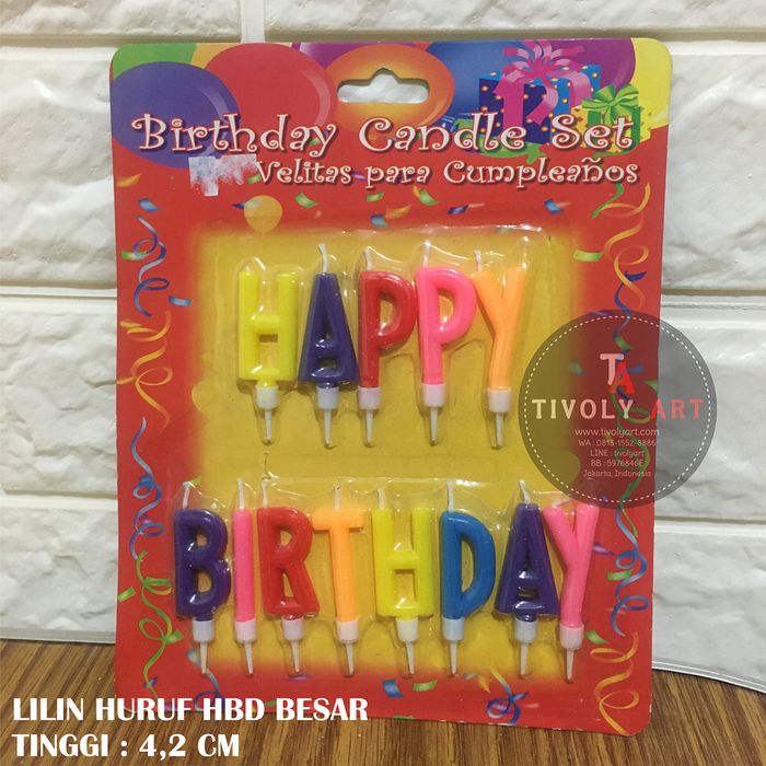 Lilin Ulang Tahun / Lilin Huruf HBD BESAR Termurah