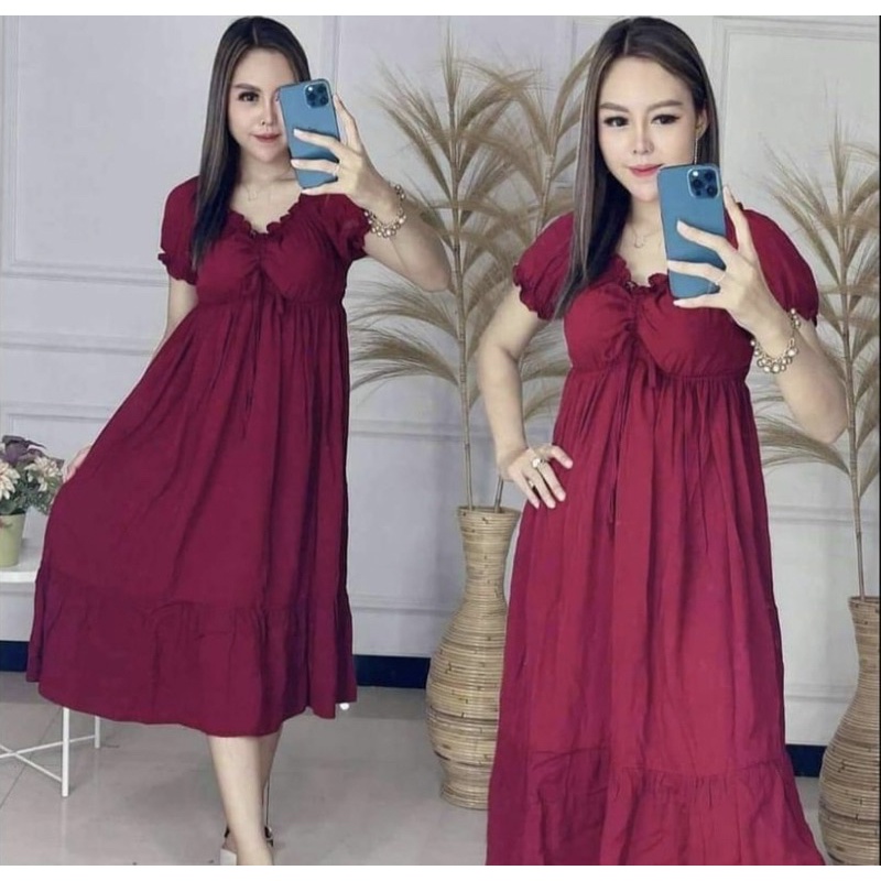 DASTER ELSA ANDIN / DASTER KEKINIAN / DASTER ELSA / DASTER ANDIN / DASTER SERUT DADA MODEL TERBARU-Maron