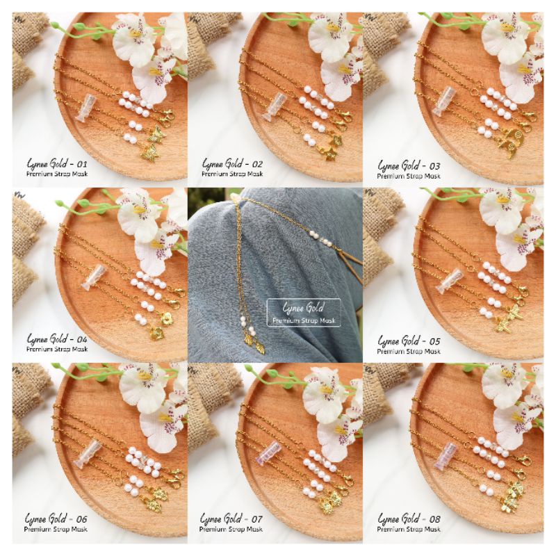 LYNEE GOLD STRAP MASKER 2IN1 / STRAP MASKER PREMIUM / STRAP MASKER TALI / TALI MASKER / KONEKTOR MAS