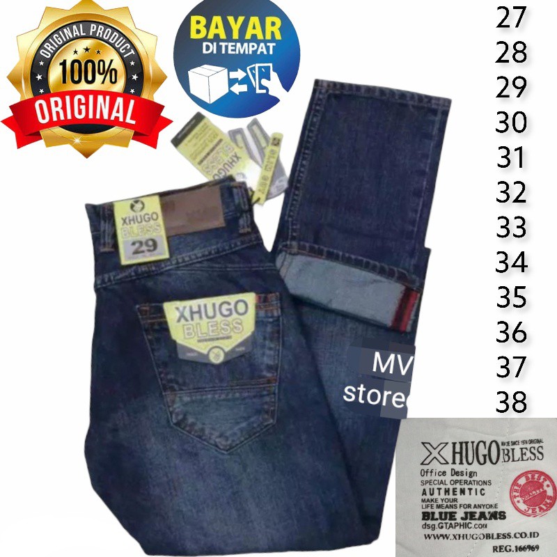 Xhugo bless denim/Celana jeans panjang pria/Xhugo bless original/jeans fashion pria