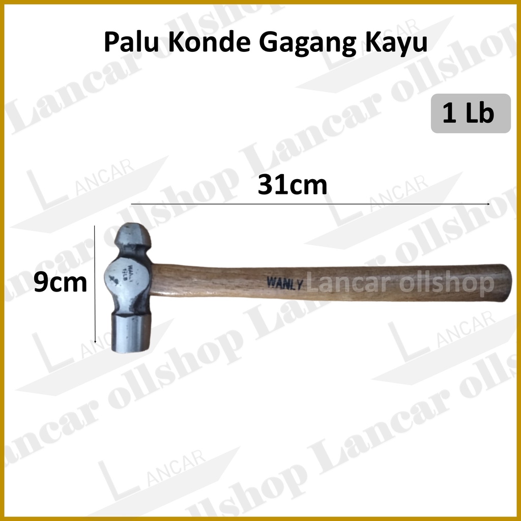 Palu konde gagang kayu 1 LB