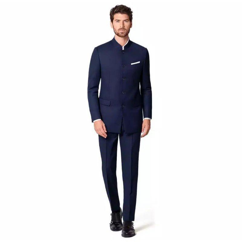 Setelan Jas Koko Pria - Set Jas Pengantin Pria Model Mandarin