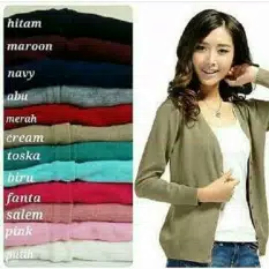 Cardigan Wanita Rajut Spandek/Baju Rajut Halus/Kardigan Rajut/Jaket Rajut