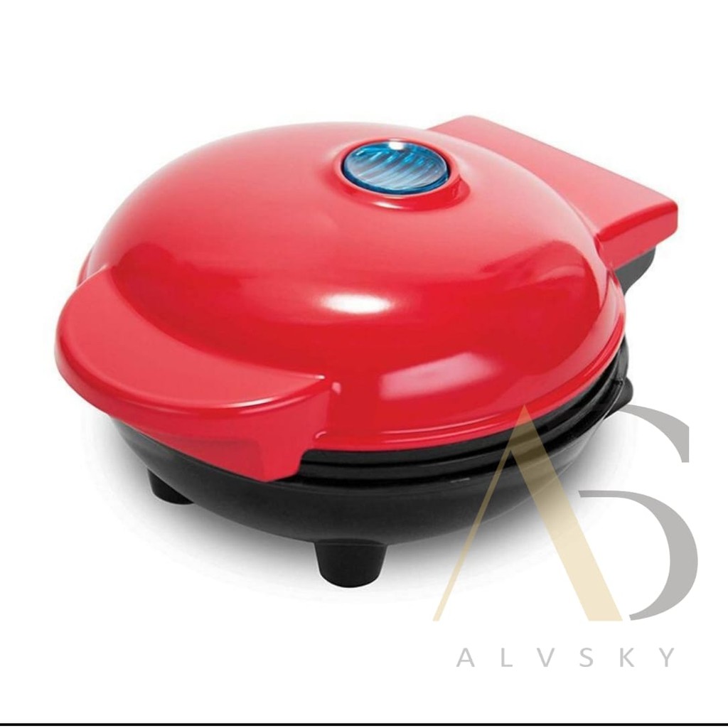 MINI MAKER WAFFLE ELEKTRIK / MESIN PEMBUAT WAFFLE PIZZA MINI NON STIK PANCAKE BENTUK BULAT