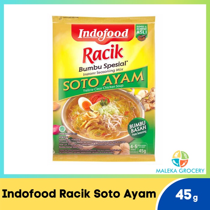 

Indofood Racik Soto Ayam 45 gram | Bumbu Instan
