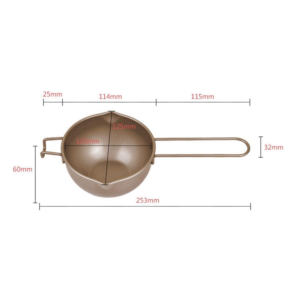 [Elegan] Melting Pan Butter Candy Heating Carbon Steel Mangkuk Susu Double Boiler