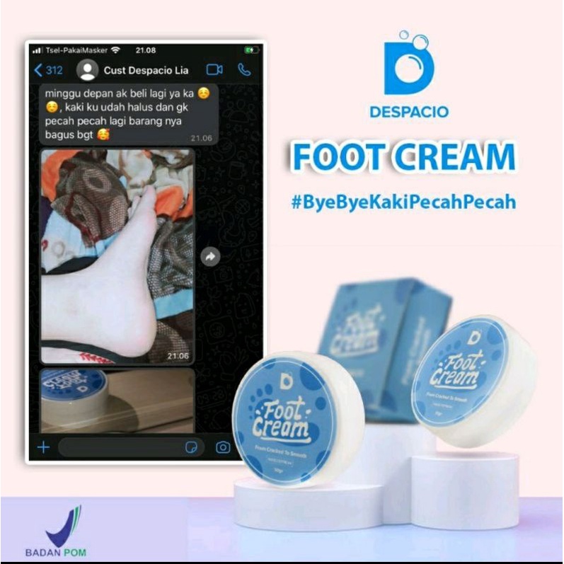 Despacio Foot Cream / despacio krim kaki / Krim kaki pecah / krim tumit kering