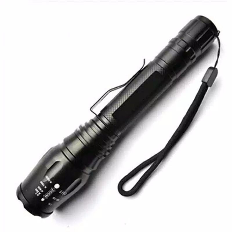 SENTER LED CREE XM-L T6 LONGDA X8 3800 Lumens 2 BATERAI DAN CHARGER SUPER TERANG JARAK JAUH ZOOM OUT