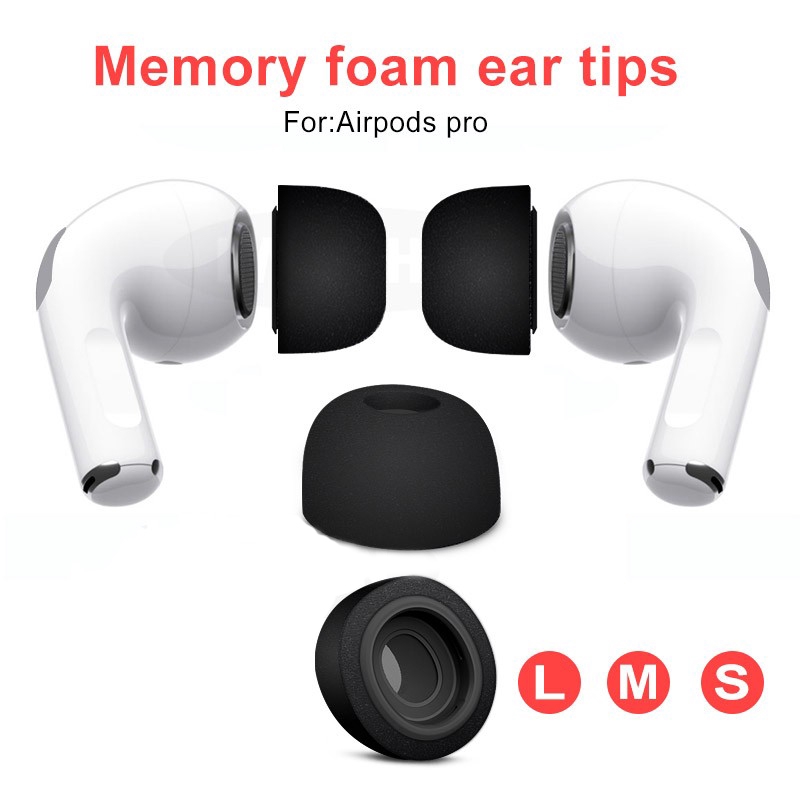 1 Pasang Earplugs Pengganti Bahan Memory Foam Warna Hitam