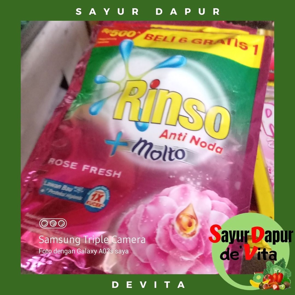 Deterjen Laundry Rinso Cair sachet 40 ml