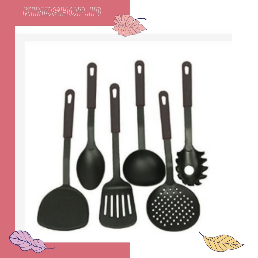 KINDSTORE❤ | PERALATAN MASAK SPATULA SET 6IN1 - KITCHEN TOOLS SET 6IN1 - GOOD QUALITY