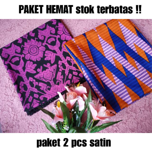 

PAKET HEMAT 2 pcs satin ukuran 2 meter motif dewata pinj