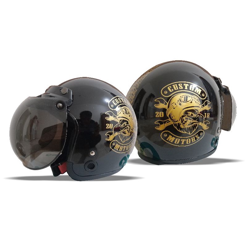 Helm Bogo Motif Retro Classic Dewasa SNI