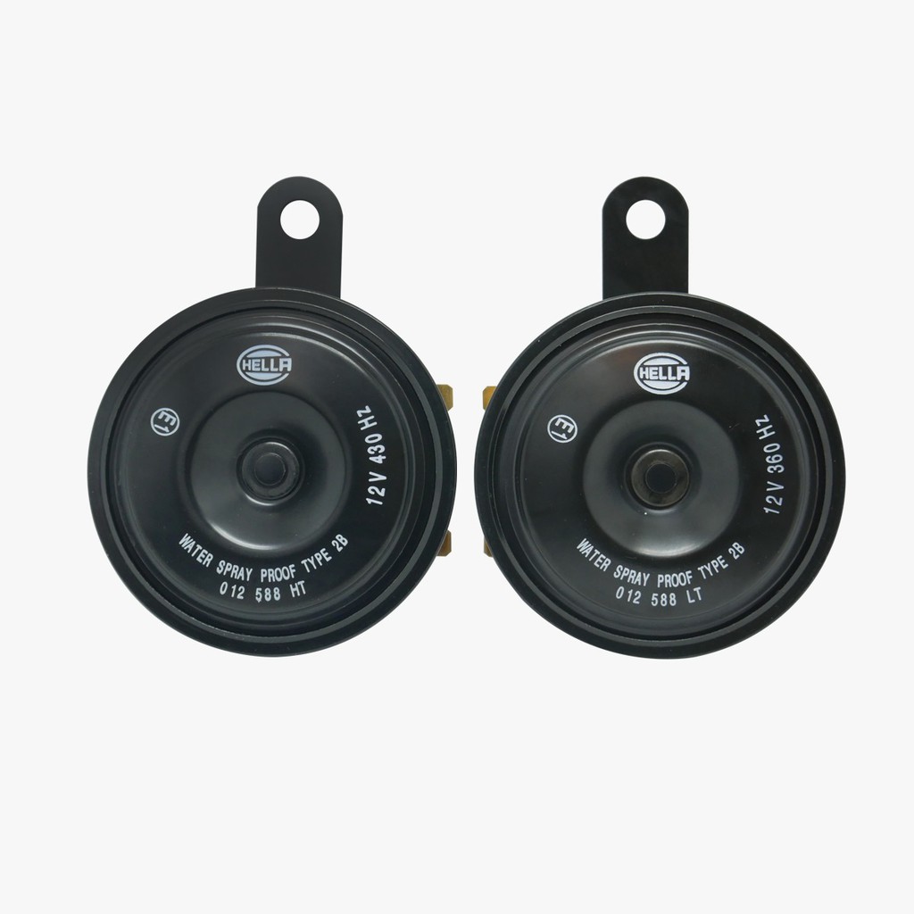 KLAKSON HELLA DISK CLASSIC SIGNAL HORN SET 12V - KLAKSON DISC HELLA