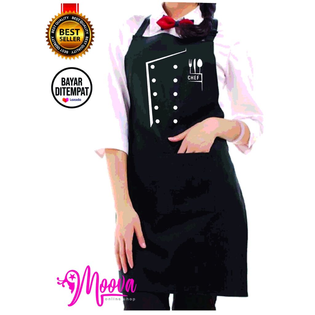 apron celemek drill premium quality chef keren