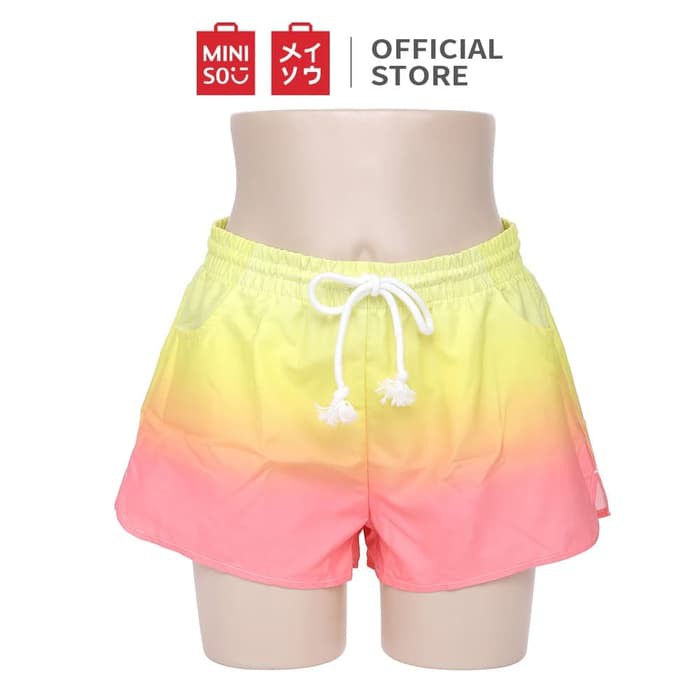 MINISO Celana Pantai Gradien / Celana Beach Rainforest Tropis Casual Wanita Original