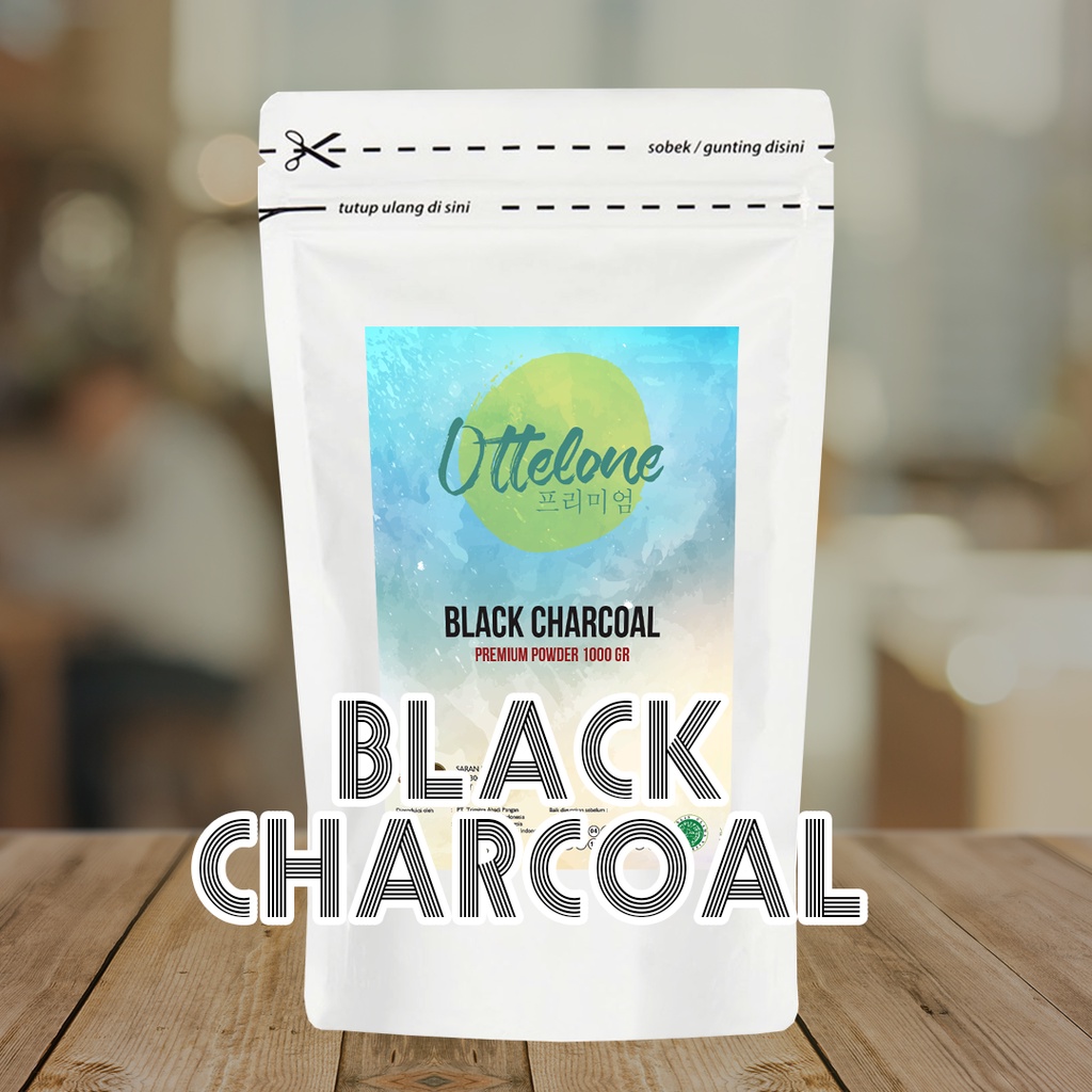 

POWDER BLACK CHARCOAL BUBUK MINUMAN isi 1Kg Warna Hitam Pekat Rasa Premium