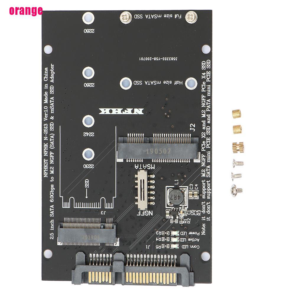 (Happy) Kartu Adapter Converter M.2 Ngff Msata Ssd Ke Sata 3.0 2 In 1 Untuk Pc / Laptop