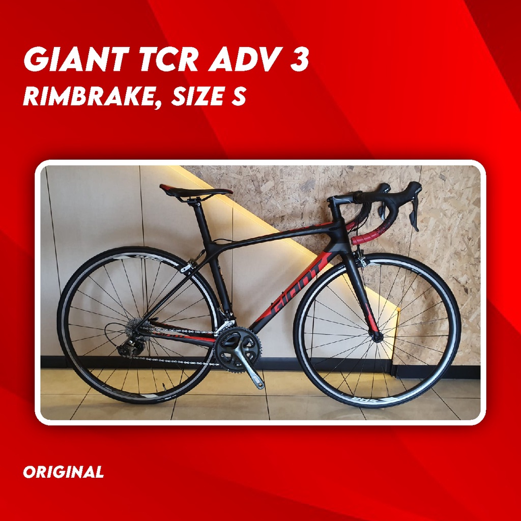 Sepeda Roadbike Giant TCR ADV 3 Rimbrake Size S Rim brake Rb Road bike