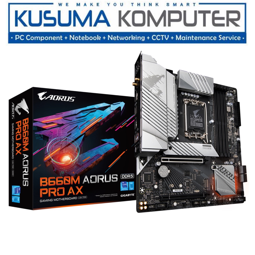 Gigabyte Aorus B660M AORUS PRO AX DDR5 4 DIMMs 2 x PCIe 4.0 M.2