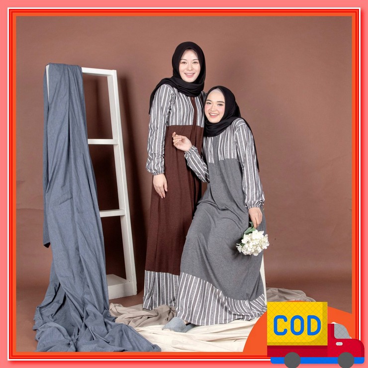 Ready - Yuri Dress Original By Mayumi - Gamis Casual Kekinian Qn3 UQ302 Dup Basic Kaos Sc Cappuchi