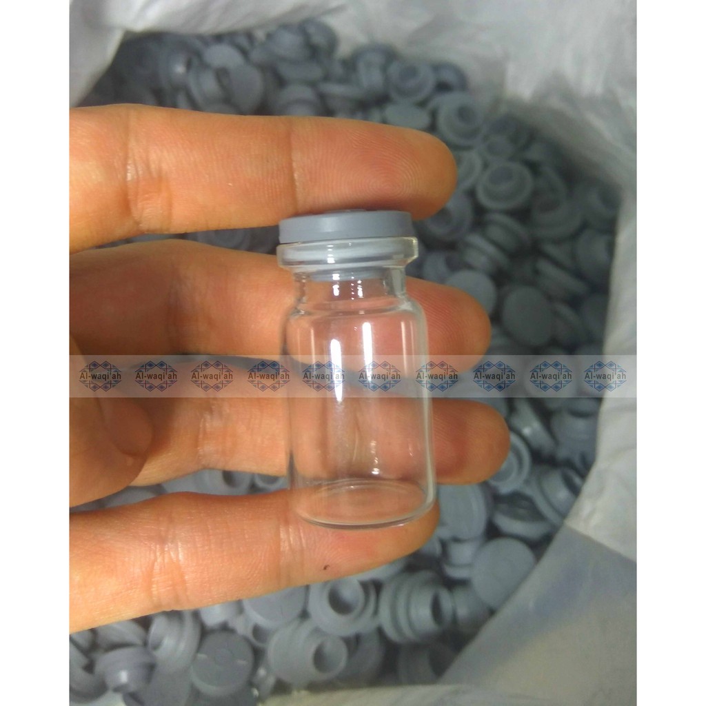 Rubber Stopper - Tutup Karet Silicon Botol Kaca Vial Pinisilin / Botol Charm Diameter 12mm