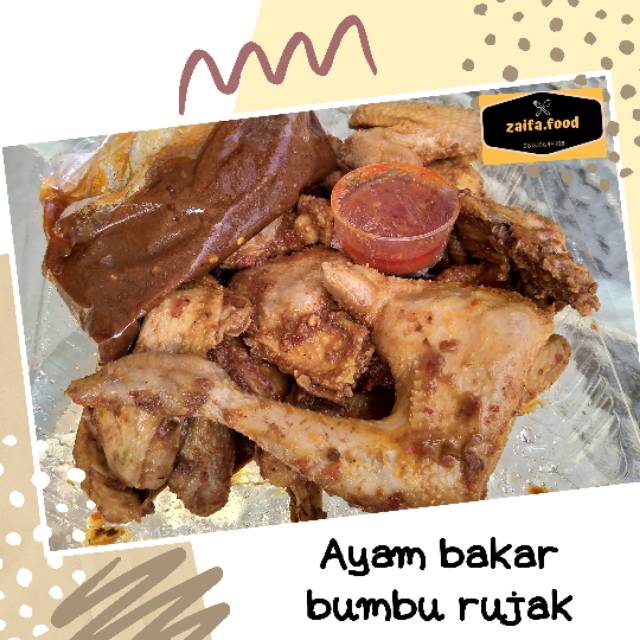 

Ayam bakar bumbu rujak / ayam pejantan 1 ekor