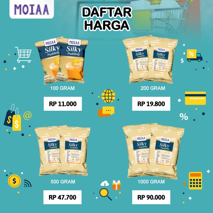 

d201nhd Puding Sutera/ Moiaa Premix Silky Pudding/ Puding Enak Murah Ds201Fs