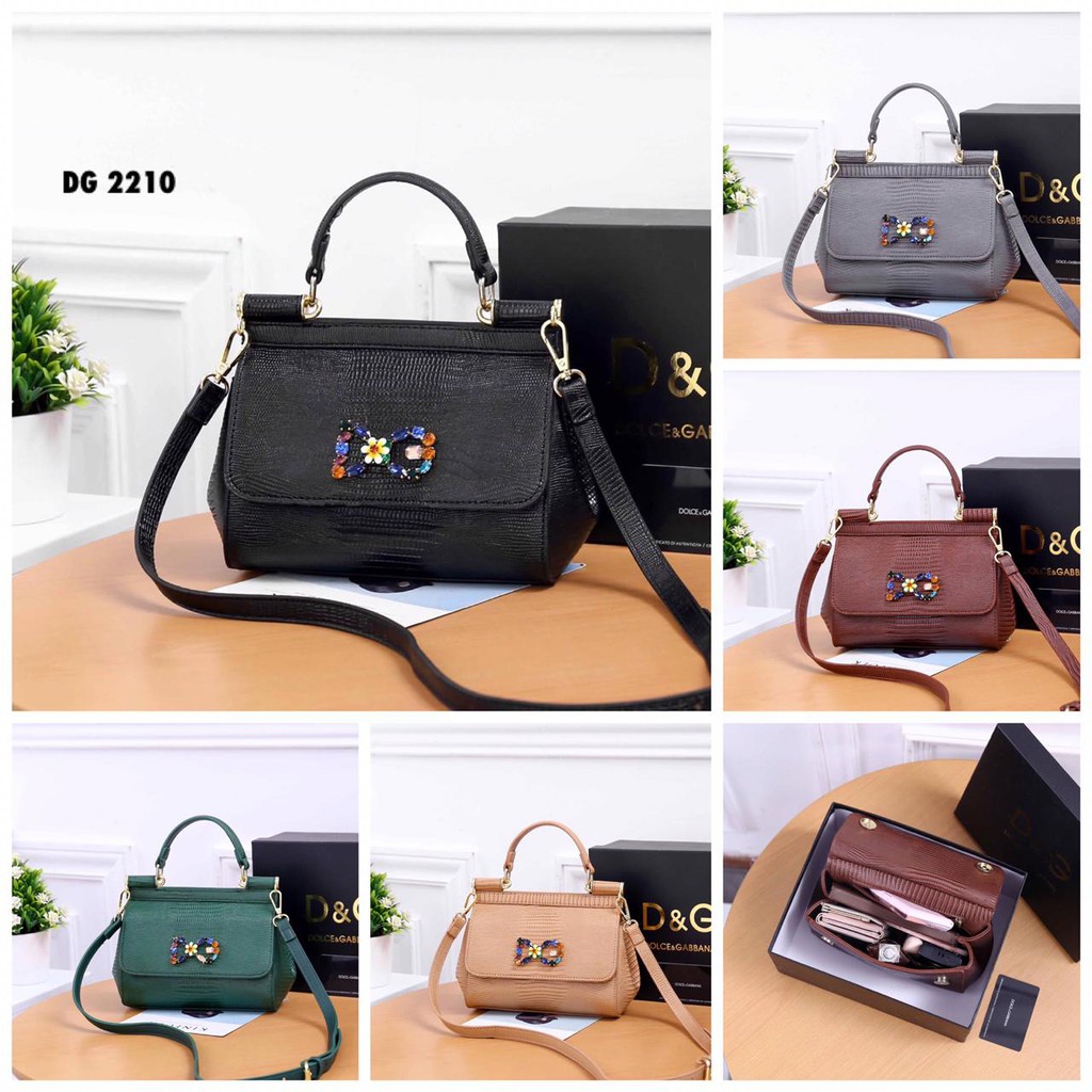 DOLCE&GABBANA Croco bag ( 2210 ) DEN#